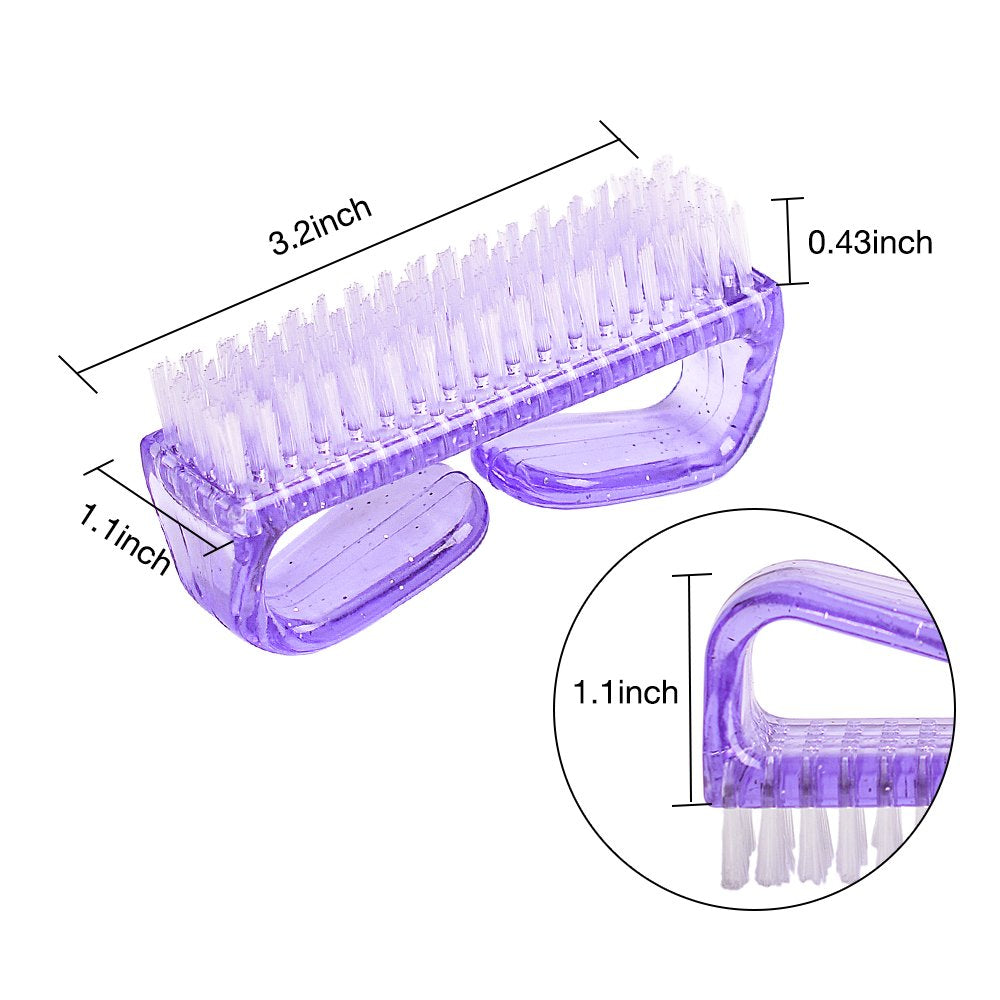 Handle Grip Nail Brush, Fingernail Scrub Cleaning Brushes for Toes and Nails Cleaner, Pedicure Brushes for Men and Women 4 Pack
