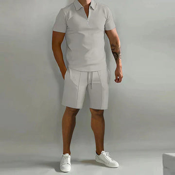 Mężczyźni | Komplet Polo I Szorty | Luksusowy Design | Styl Letni | Komfortowy