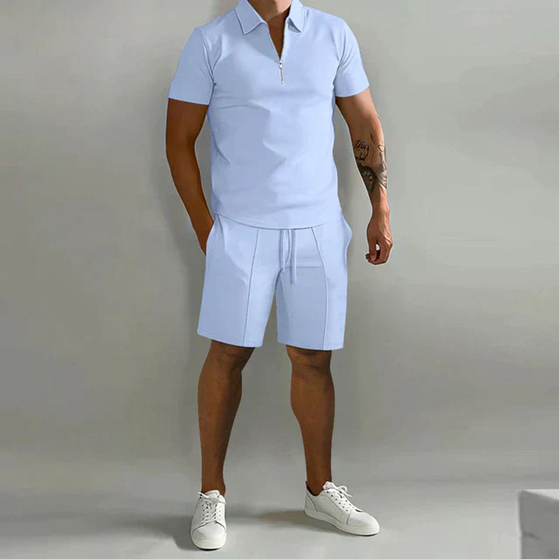 Mężczyźni | Komplet Polo I Szorty | Luksusowy Design | Styl Letni | Komfortowy