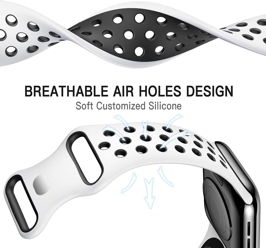 Compatible with Apple Watch Band 42Mm 44Mm 45Mm 38Mm 40Mm 41Mm, Breathable Sporty for Iwatch Bands Series 7/6/5/4/3/2/1, Watch Various Styles and Colors for Women and Men…