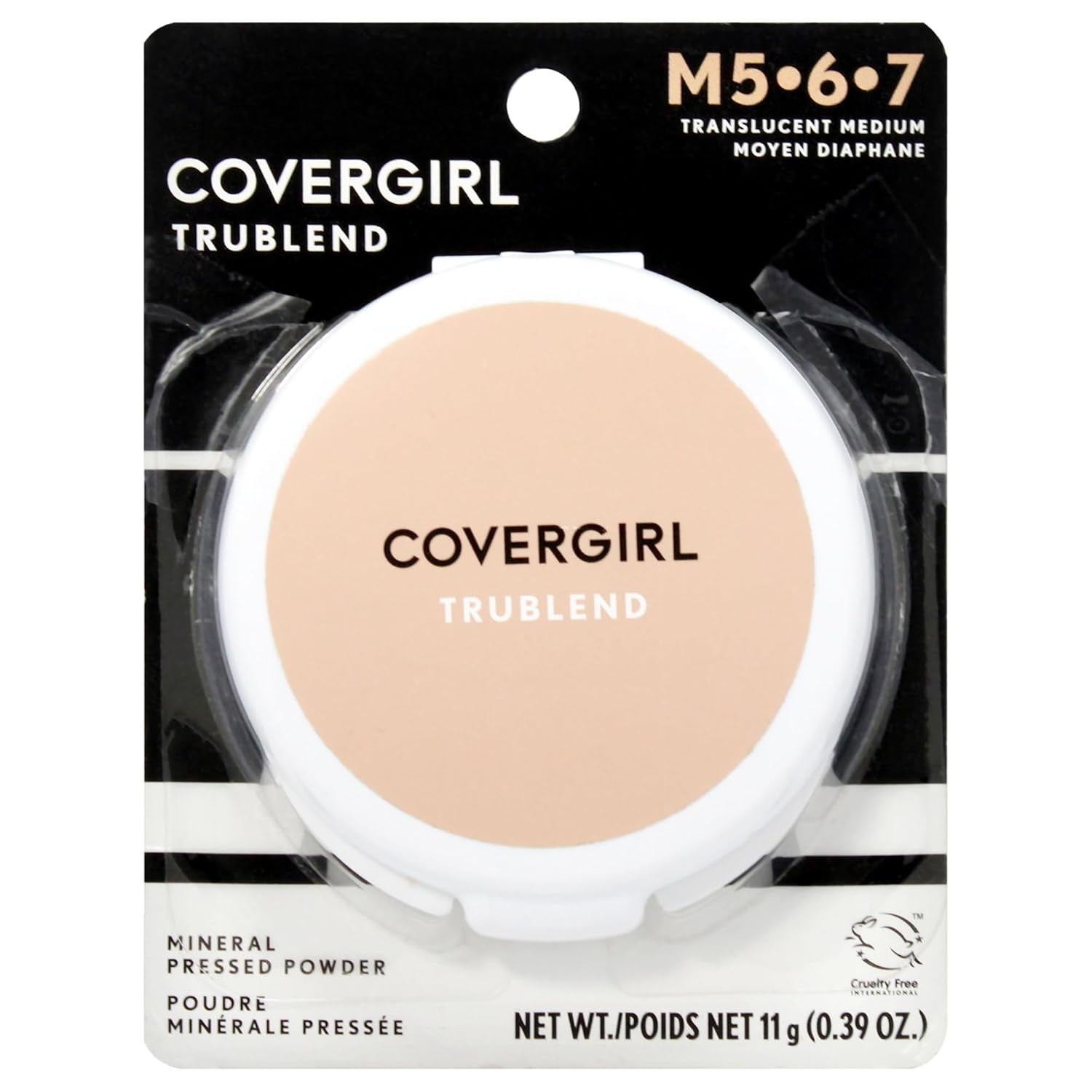 Trublend Pressed Powder, 004 Translucent Medium , 0.39 Ounce (Pack of 1)