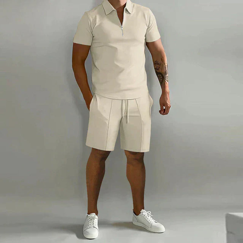 Mężczyźni | Komplet Polo I Szorty | Luksusowy Design | Styl Letni | Komfortowy